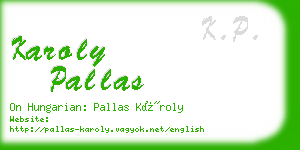 karoly pallas business card